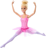 Barbie Ballerina docka Modeblond docka i avtagbar lila tutu med balettarmar och spetsiga skor HRG34