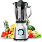 Cecotec Standmixer Power Black Titanium 2200MAX Smooth, 2200 W Maximale Leistung, 6 Klingen Aus Edelstahl, Ice-Crush-Funktion, Turbo- Och Smoothie-Funktion, Autoclean-Funktion Kök Naty Shop Inox 1800 W | 1,5 L + Autoclean