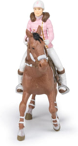 PAPO - Hästfigur - Rider Fashion Winter, passion för ridning, leksak för barn från 3 år. Naty Shop actionfigurer