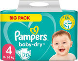 Pampers (gammal version), trosor, storlek 4, 9 kg-15 kg, trepack (1 x 88 blöjor)