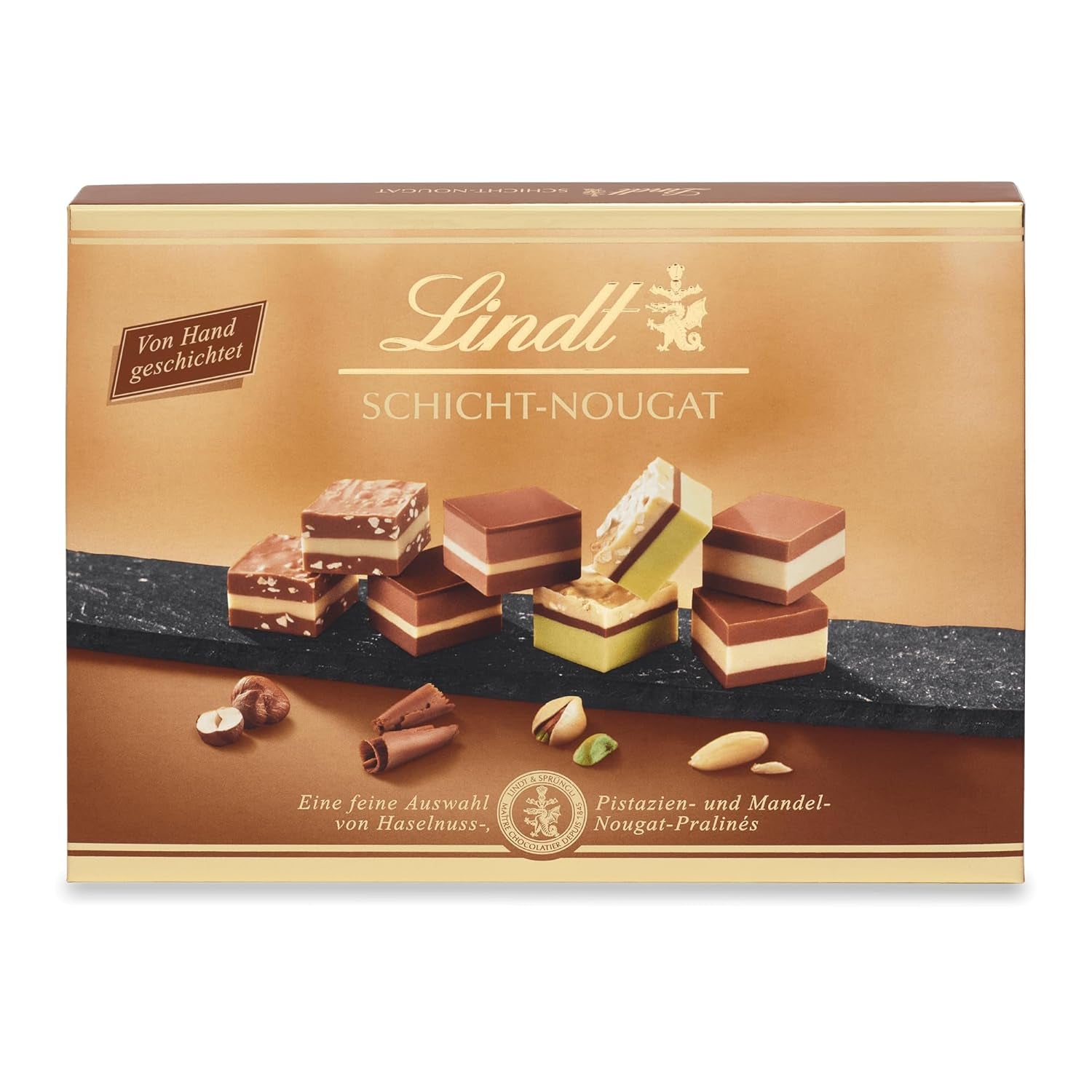 Lindt, ask med 12 pepparkaksspecialiteter med mandel, hasselnötter och pistagenötter, 125 gram Naty Shop Standardtitel