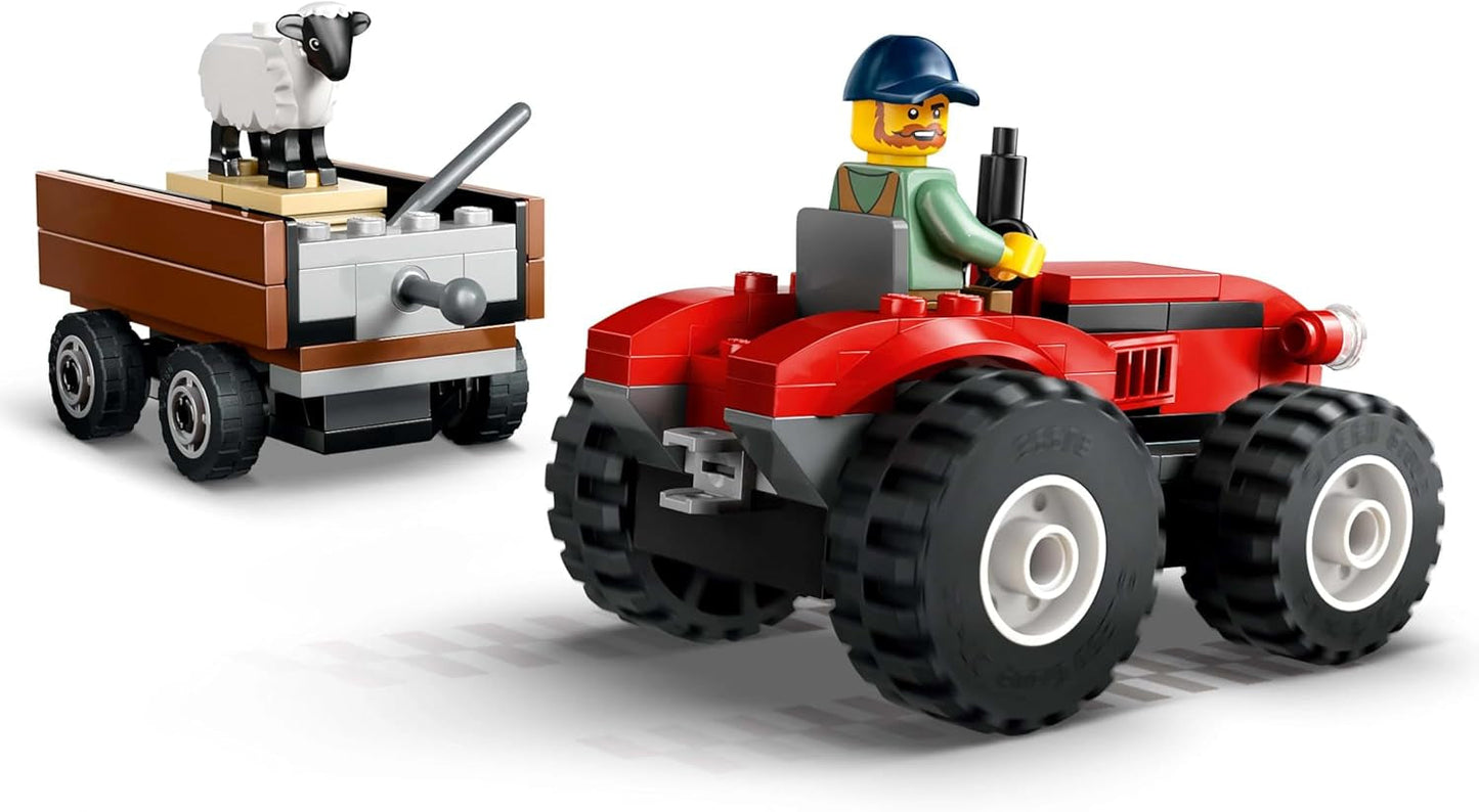 LEGO City traktor med släp - Gårdleksak med traktor och djurfigurer - Montessori-lekset för pojkar och flickor från 4 år - present med 2 minifigurer 60461 Byggset Besuche den LEGO-Store