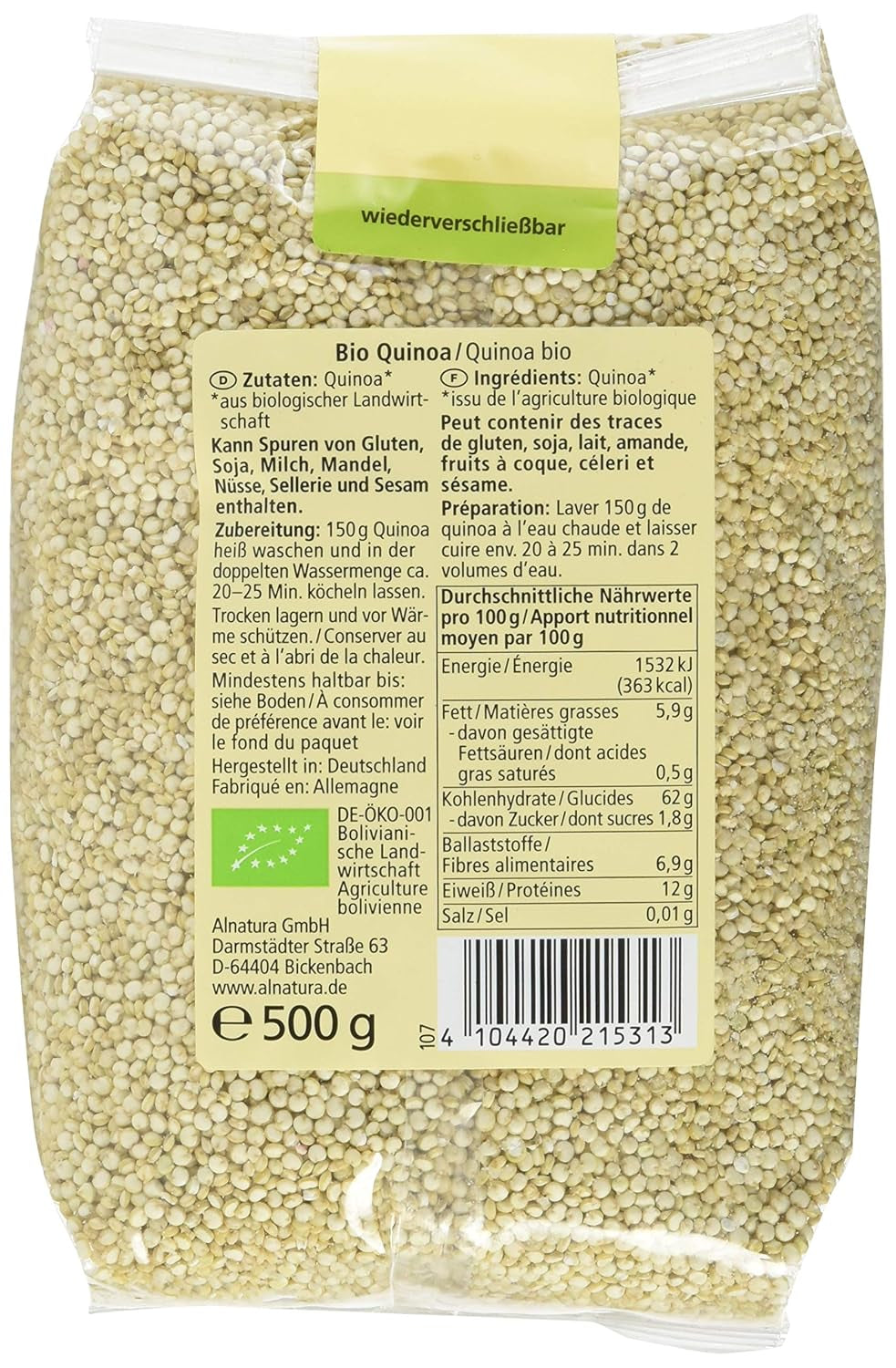Ekologisk quinoa, 500 g