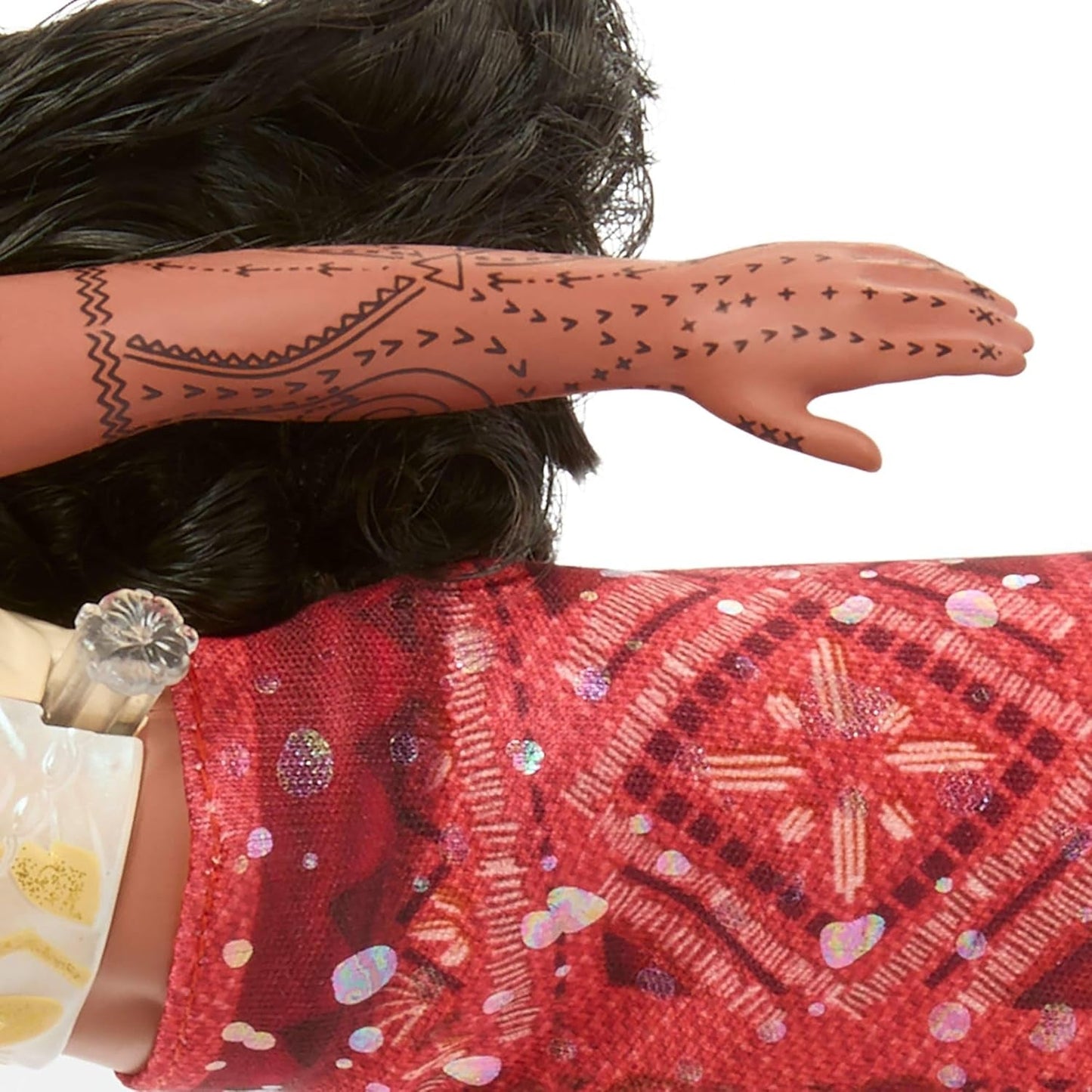 Mattel Toys Disney Moana 2 Tautai Moana simmodedocka med 2 tillbehör, färgskiftande topp och ben för simrörelser Filminspirerad JFF09
