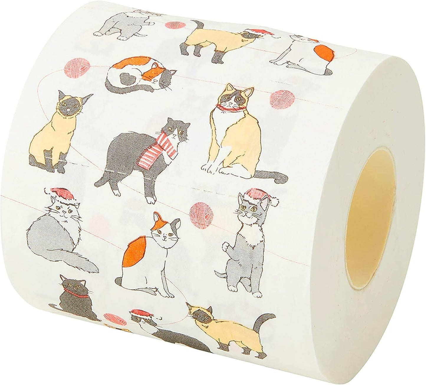 Talking Tables Cat Toalettpapper, Roligt Badrumstillbehör, Julklappar, BC-PET-T-ROLL-CAT, Röd, One Size