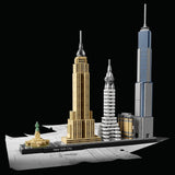 LEGO Architecture New York City Set, Skyline Model Kit med World Trade Center och Frihetsgudinnan, hantverk för vuxna, hem- och kontorsdekorationer, presenter för kvinnor och män 21028 Byggset Besuche den LEGO-Store