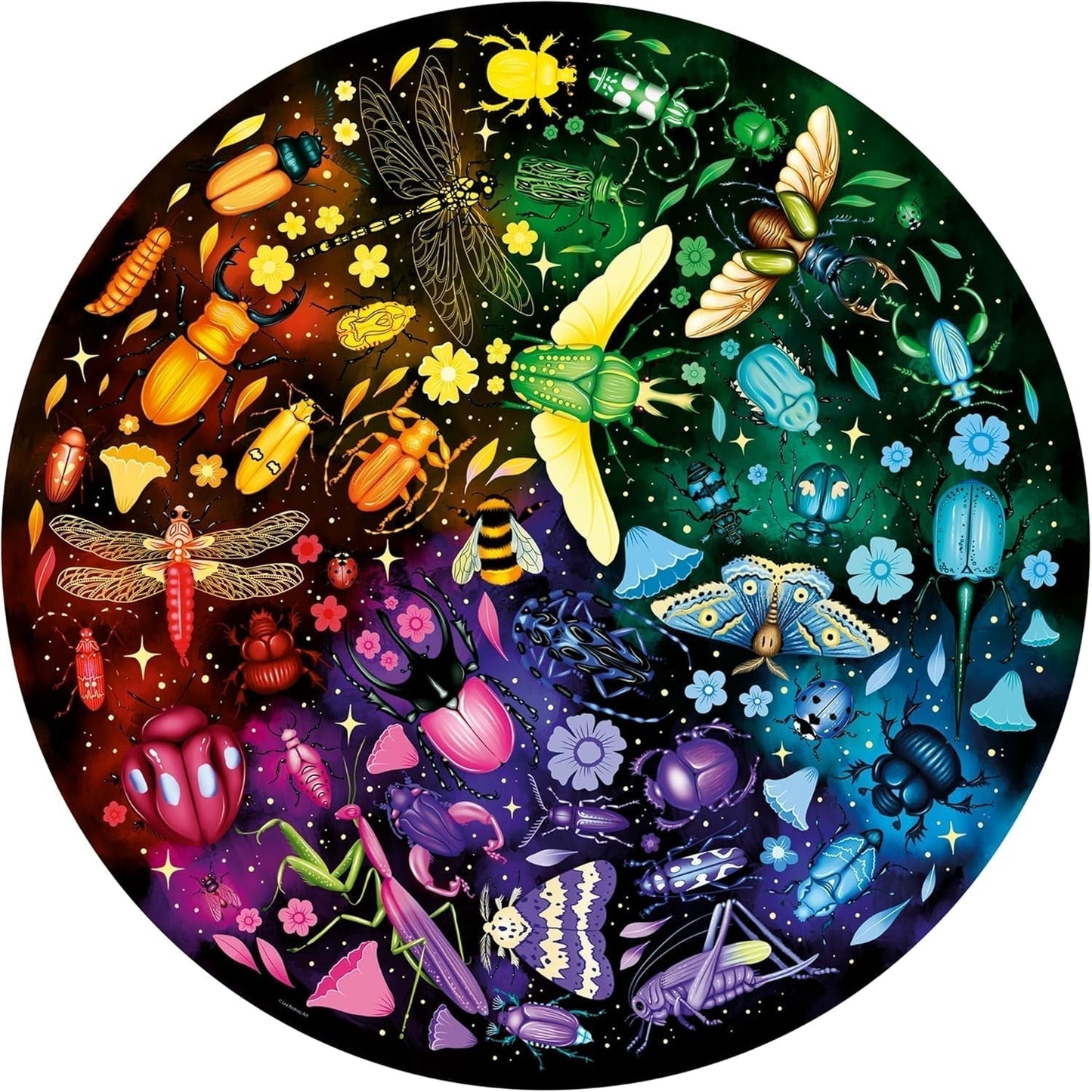 Ravensburger - Pussel för vuxna - Runt pussel med 500 bitar - Passar från 12 år - Insekter (färghjul) - Pussel tillverkat i Europa - 12000820 Pussel Naty Shop Standardtitel