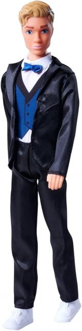 Simba 105733629 - Steffi Love Kevin Charming Playdoll bär en snygg kostym med fluga och väst, 30 cm, 3 år och uppåt, Blue Naty Shop Dolls Standardtitel