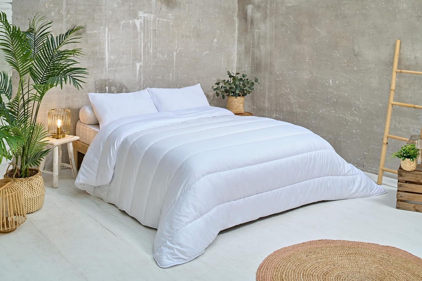 Bleu Câlin COUETTE MICROFIBRE KMF 45S, 240X260Cm, Polyester, Täcke, Filt, Vit, Vintertäcken och täcken Naty Shop 200 X 200 Cm