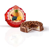Chokladdeg med rom och Reber frukter, frukter indränkta i rom på fin marsipan, täckt med fin mörk choklad, 39g (1 st)