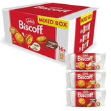 Lotus Biscoff | Dubbel kex Variety Pack | 3 sorter: Biscoff Cream, Vanilj och Choklad Smak | 5 dubbla kex per förpackning | Ingredienser av naturligt ursprung | Inga färgämnen | 16 x 50g | 800 g