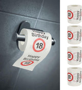 Set med 4 toalettpapper "Grattis på 40-årsdagen" │40-årsdagen 24 meter 2-tyger 180Gr/Qm │ Toalettpappersmotiv toalettpapper (4 x toalettpapper 40)