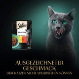 Våtfoder för katter Sheba Selection i portionspåsar med kyckling och nötkött i sås 28x85g
