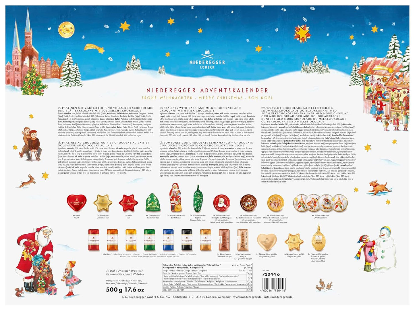 Adventskalender Niederegger Karusell 500g