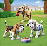 LEGO 31137 Creator 3-i-1 söt hundset med djurfigurer tax, mops, pudel och mer, leksak för barn 7+, present till hundälskare Byggset Besuche den LEGO-Store