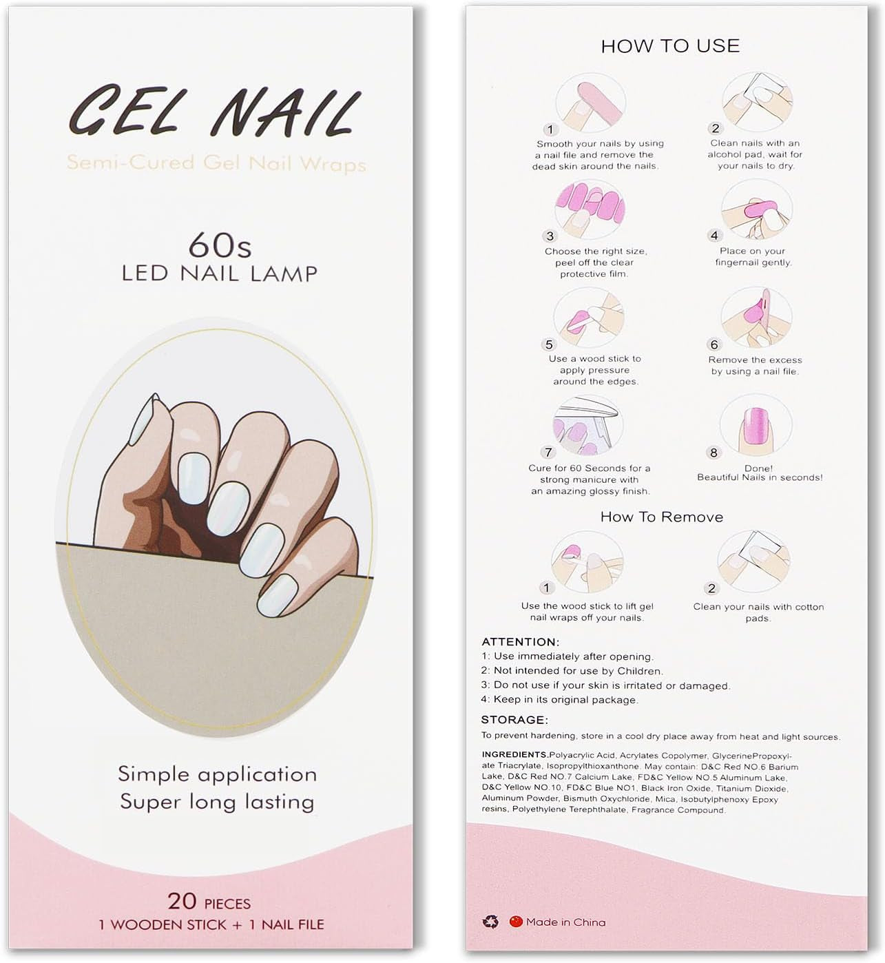 JMEOWIO Nagelfolie Glitter Gel Nagelfolie Självhäftande Nagelklistermärke UV-härdande Nageldekoration Design Tillbehör