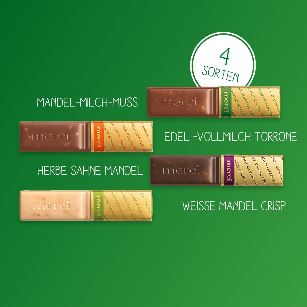 Finest Selection Variety Mandel Crunch – 10 x 250 g – Fyllda och ofyllda chokladspecialiteter