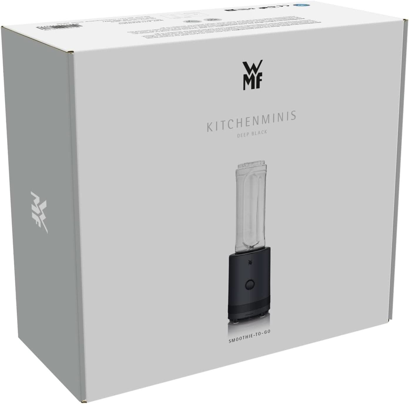 WMF Küchenminis Smoothie-To-Go, Mini Standmixer Mit Zwei Mix-/Trinkbehältern 0.6L, Mixer Hochleistungsmixer 300 W, Edelstahl Matt, Schwarz Kitchen Naty Shop