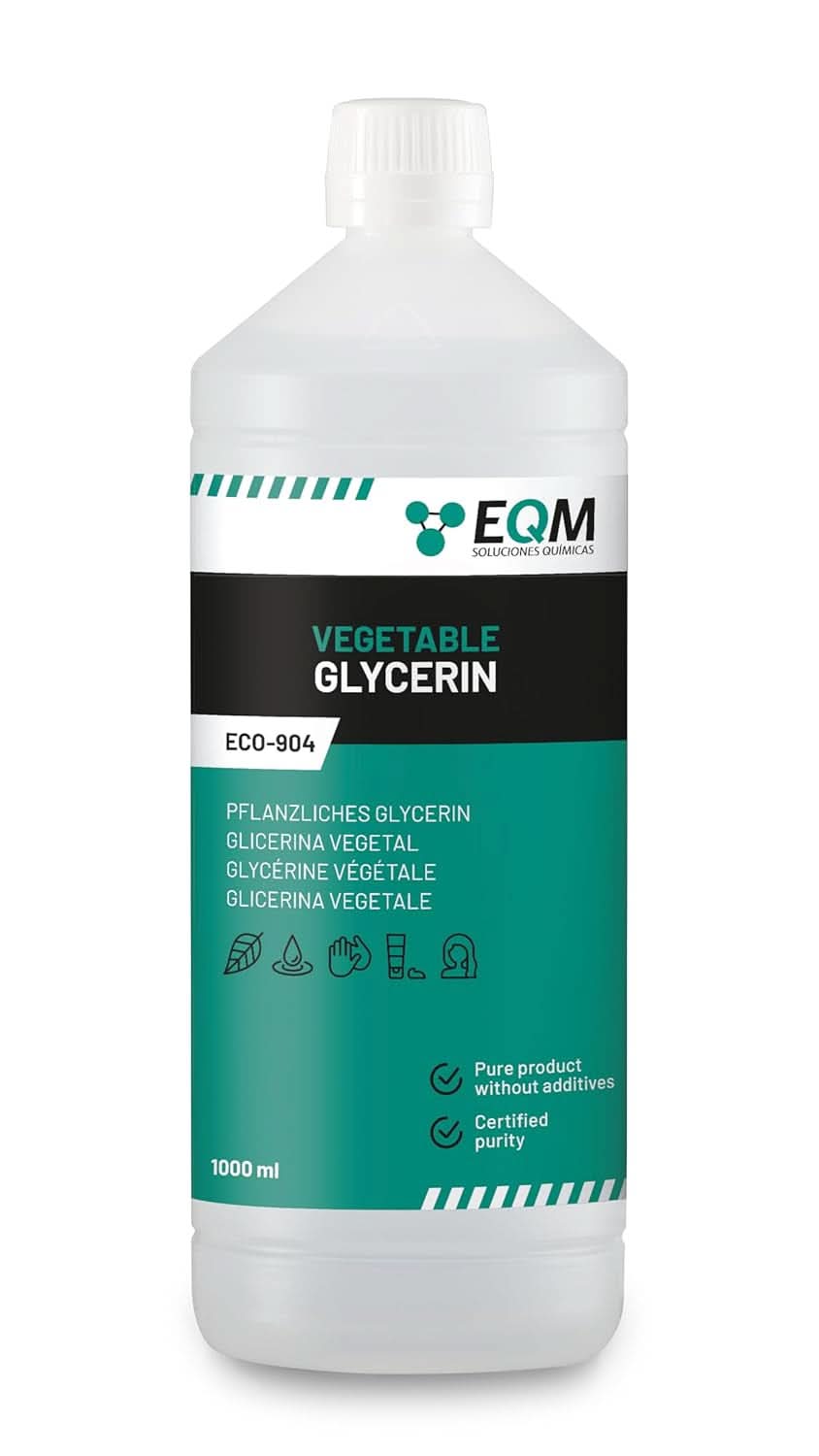 Vegetabilisk glycerin, 100 % naturlig, naturlig fuktighetskräm för hår och hud, idealisk för tvål, schampon, krämer, 1 liter dusch och bad Naty Shop