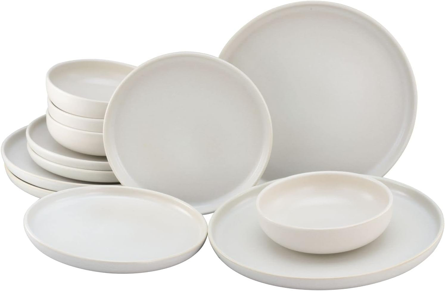 CreaTable, 33065, Uno-serien gul-vit 12-delad servisset, porslinstallrikar, diskmaskin och mikrovågssäker, tillverkad i Portugal