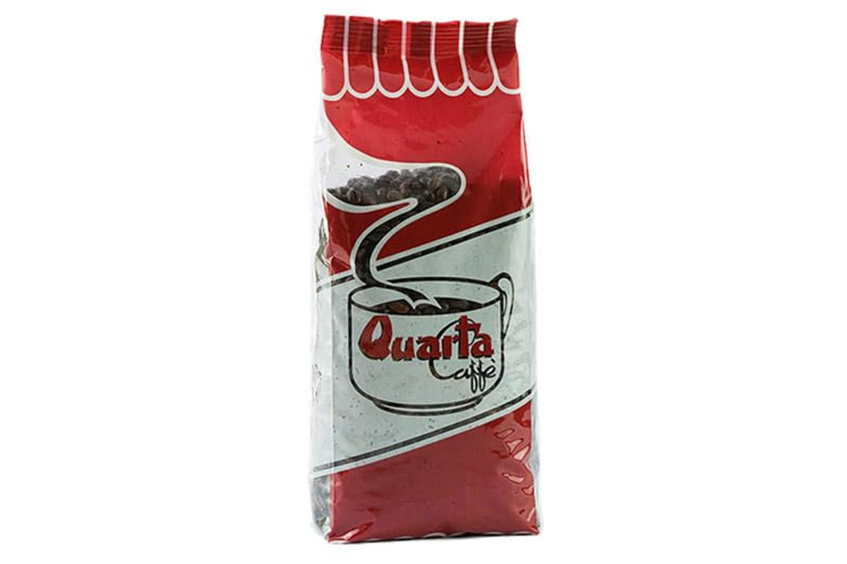 Quarta Caffè Sorte Rossa bönor - Arabica och robust kaffe, 250g, stark och energisk arom - 1 förpackning med 250g. Tillverkad i Apulien, Salento