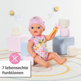 BABY Born Lena (tjej) 36 cm, docka med 7 funktioner för barn från 1 år, fungerar utan batteri, stor docka 36 cm, 834596 Zapf Creation, rosa Naty Shop dockor