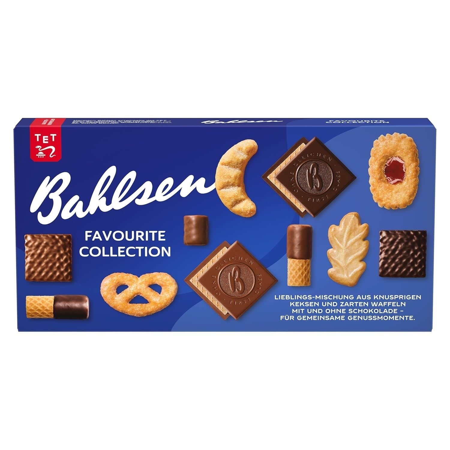 Bahlsen Favorite Collection S Paket med 6 Crunchy Biscuits & Wafer Mix Mörk chokladmjölk (6 x 161g / 966g)