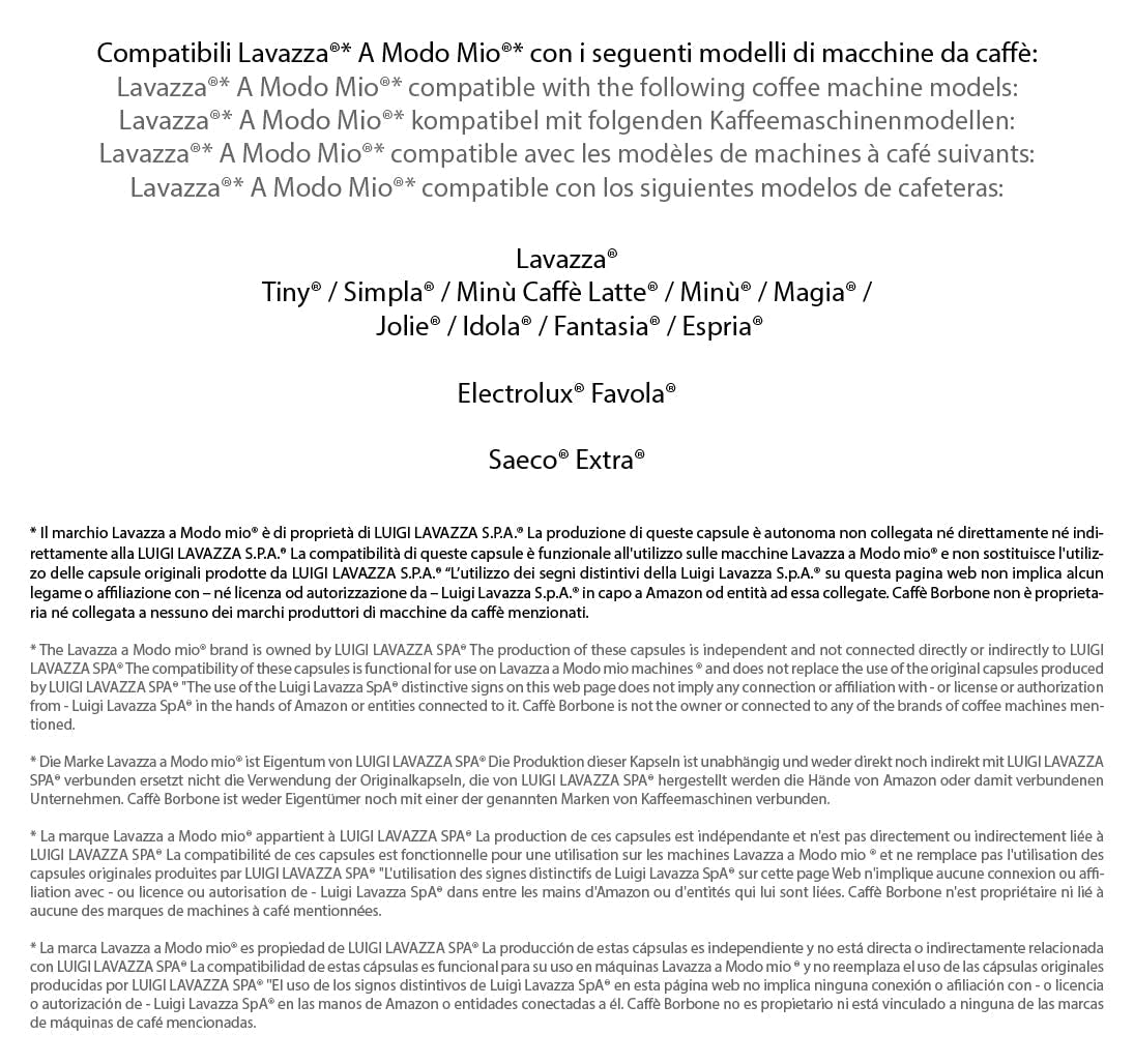 Caffè Borbone Kaffee Kapseln Don Carlo, Blue Mischung - 100 stück - Kompatibel med Kaffeemaschinen der Marke Lavazza®* A Modo Mio®*