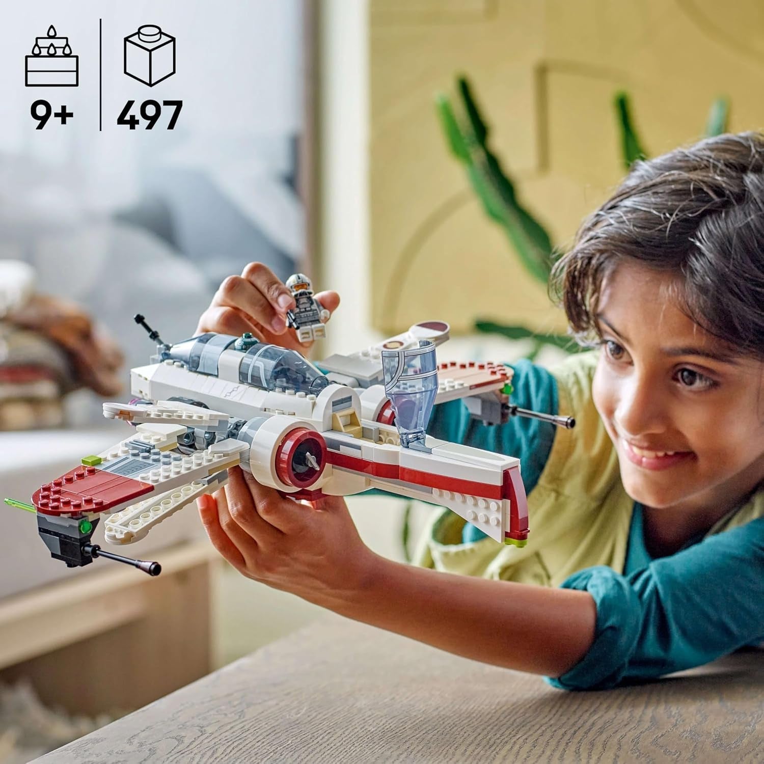 LEGO Star Wars 75402 ARC-170 Starfighter-leksak med 4 minifigurer inklusive klonpilot och droid R4-P44, samlarföremål, present till Revenge of the Sith-fans och pojkar och flickor i åldrarna 9+ Byggset Beuche den LEGO-Store