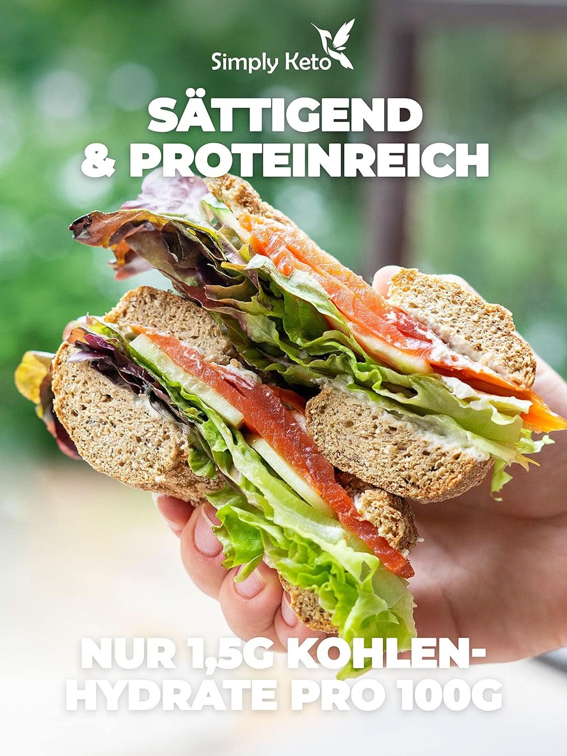 Helt enkelt Keto Lower Carb* Bagel Baking Mix för Lower Carb* och ketogen kost - laktos- och glutenfri - 335 gram Naty Shop Kitchen