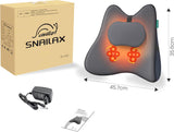 Snailax Ergonomisk Svankstödskudde med Massage och Värme, Memory Foam Shiatsu Ryggkudde, Sittdyna med 3 massageintensiteter | 2 värmenivåer | 3 timers | bekväm sittställning