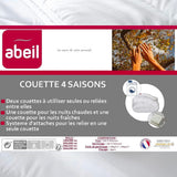 Abeil 4-säsong täcke, vit, polyester, vit, 240 X 260 Cm Täcken och täcken Naty Shop