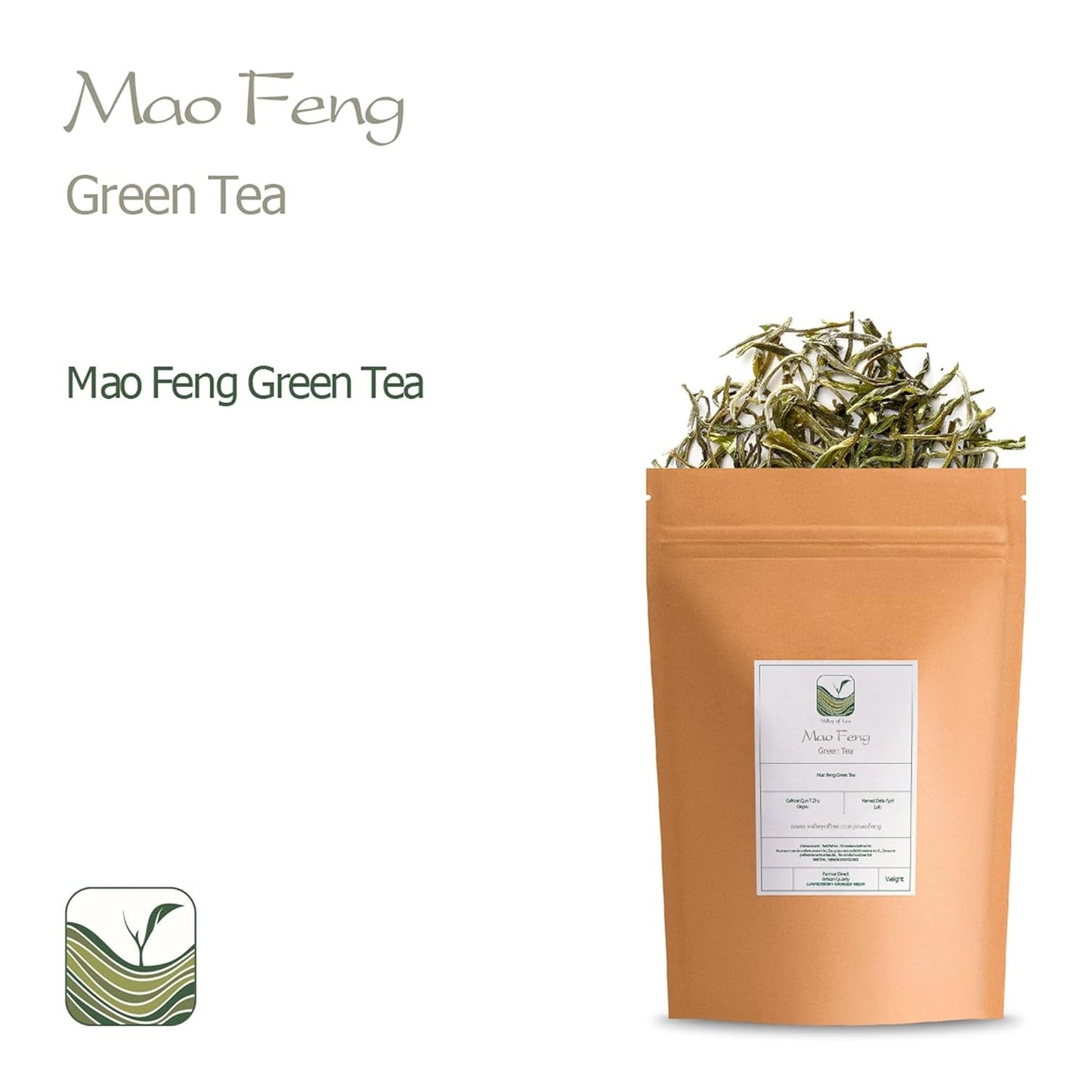 Mao Feng Huangshan Grönt te - Berömt kinesiskt te från Huang Shang - Maofeng Yellow Mountains Green Tea Leaves Kina Mao Feng Tea Organic Green Tea Chinese Green Tea Green Tea