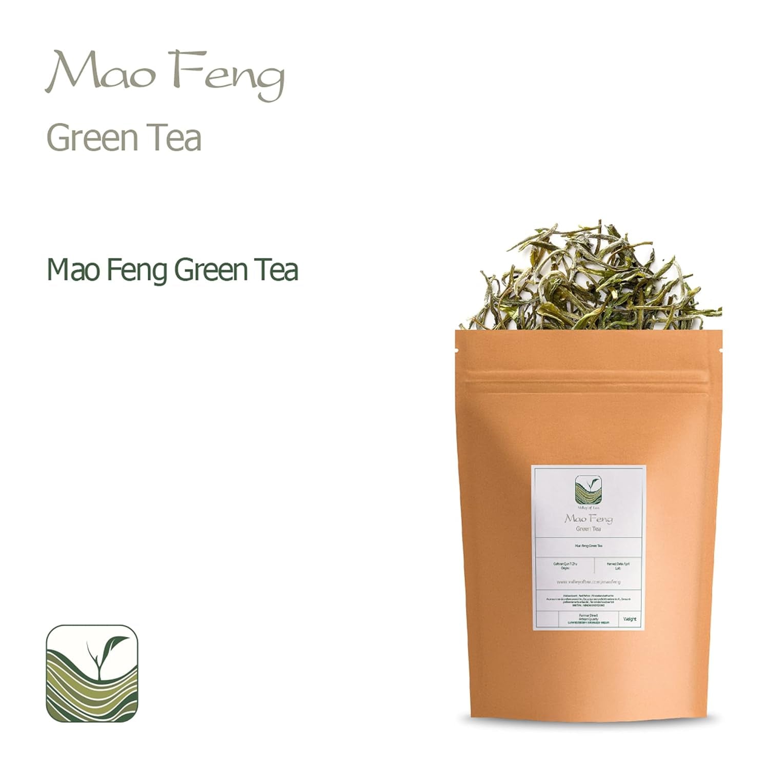 Mao Feng Huangshan Grönt te - Berömt kinesiskt te från Huang Shang - Maofeng Yellow Mountains Green Tea Leaves Kina Mao Feng Tea Organic Green Tea Chinese Green Tea Green Tea