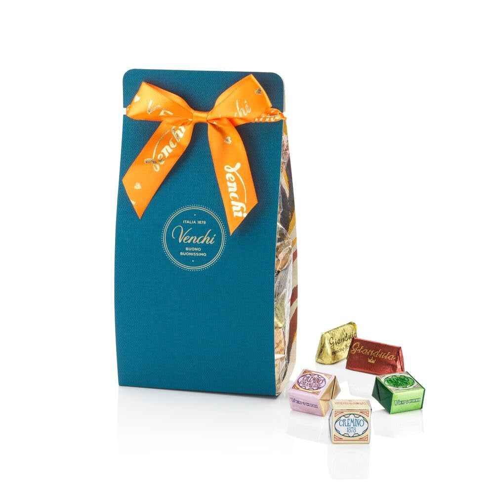 Venchi – Murrine Collection – Presentask med diverse Cremino och Gianduiotti choklad, 411g – Med PGI Piemonte hasselnötter – Presentidé – Glutenfri