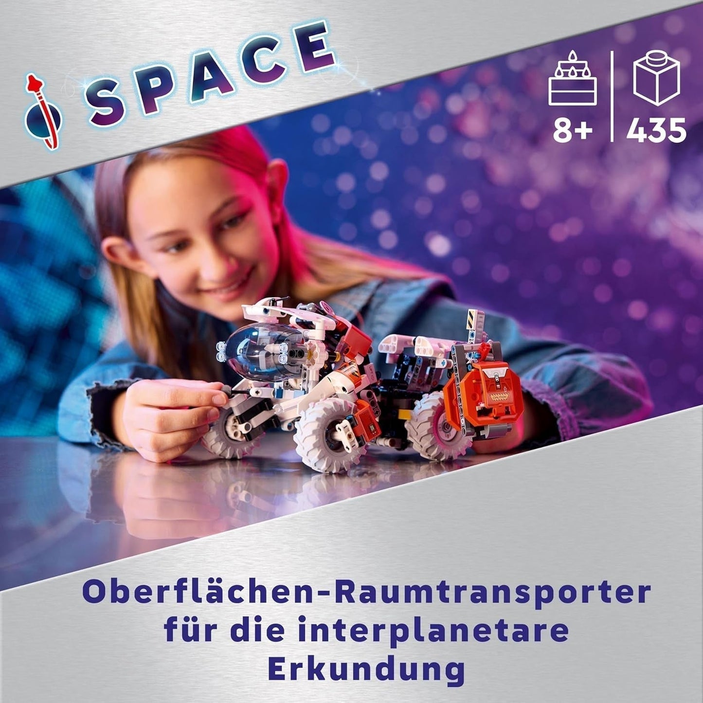 LEGO Technic LT78 rymdtransportfordon, rymdbyggnadsset för utforskningsresor och rymdäventyr, fantasifull lekupplevelse för pojkar och flickor, present till barn över 8 år 42178 Byggset Besuche den LEGO-Store