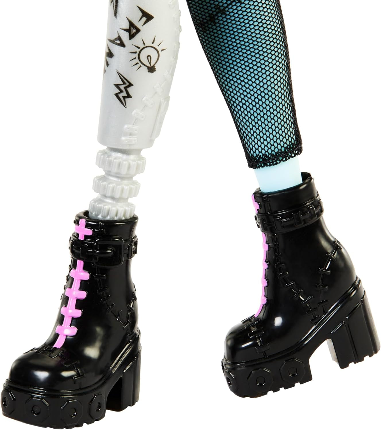 Monster High Frankie Stone Doll i jeansjacka och shorts, inkluderar Dog Watzie och tillbehör som ryggsäck, mellanmål och anteckningsbok, HXH73 Naty Shop Dolls