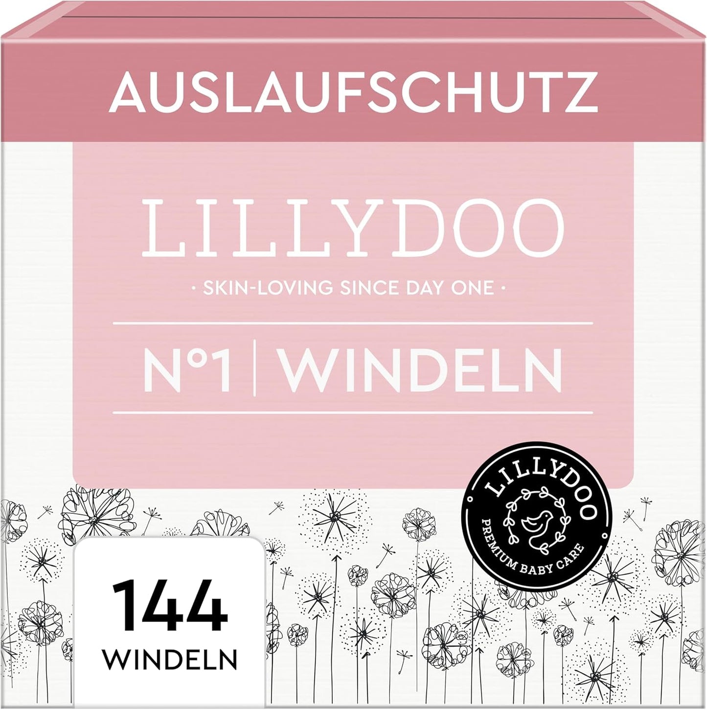 LILLYDOO Babyblöjor Hudvänliga - Storlek 3 (6-10 kg), 29 delar, tillförlitligt läckskydd, mjuk, parfymfri och lotionfri för känslig hud, dermatologiskt testad