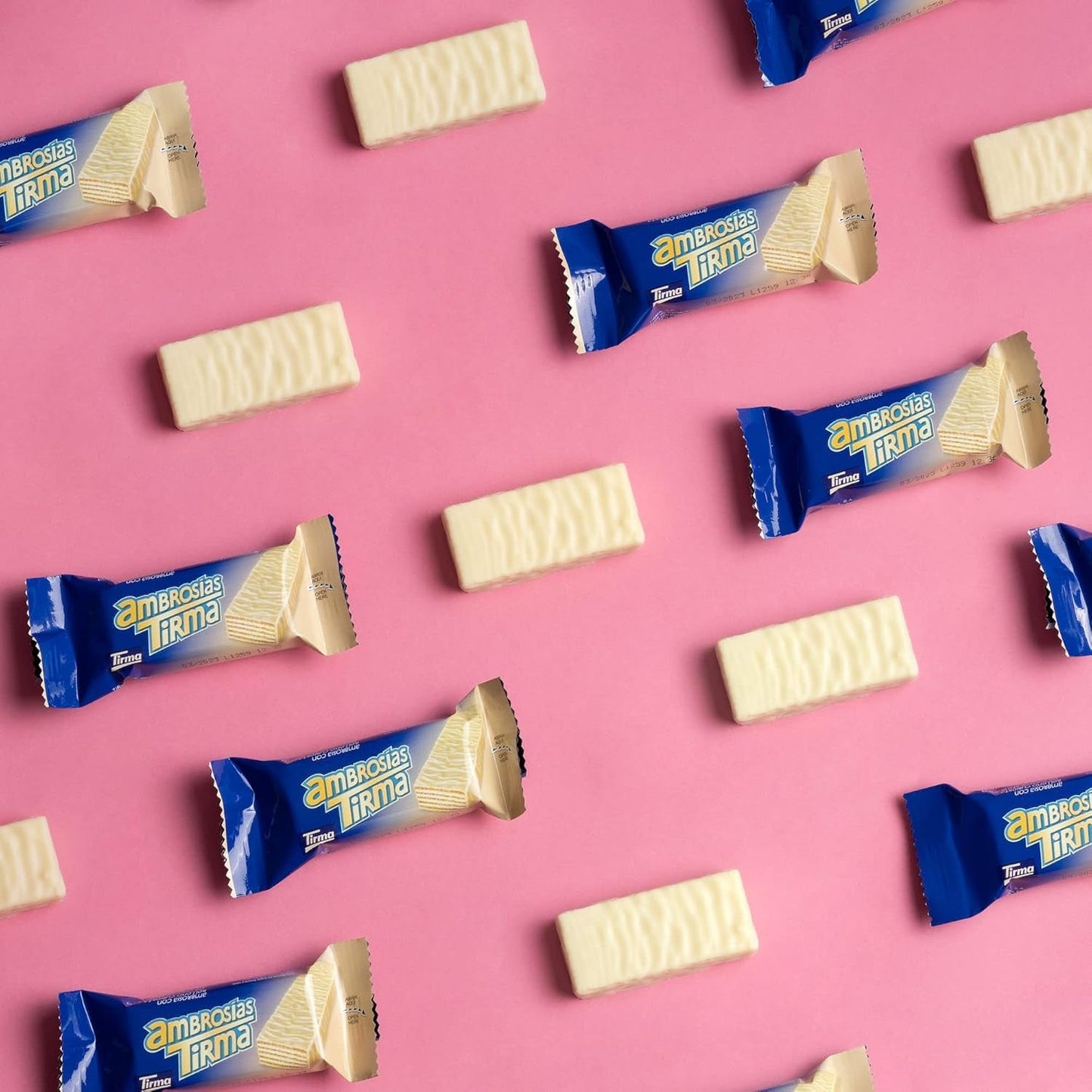 Tirma Mini vit chokladrån | (16 enheter x 13,5 g), 216 g | Delikat krämfyllning | Icke-GMO | Lämplig för vegetarianer | Individuellt förpackade | Packat mellanmål