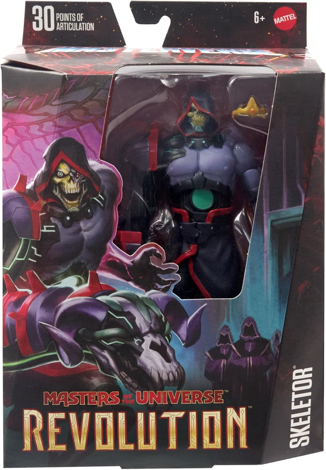 Universums mästare: Revolution Masterverse Skeletor Actionfigur Samlarfigur med 30 rörelsepunkter och rörlig robotarm Motu Toy HYC46 Actionfigurer Naty Shop