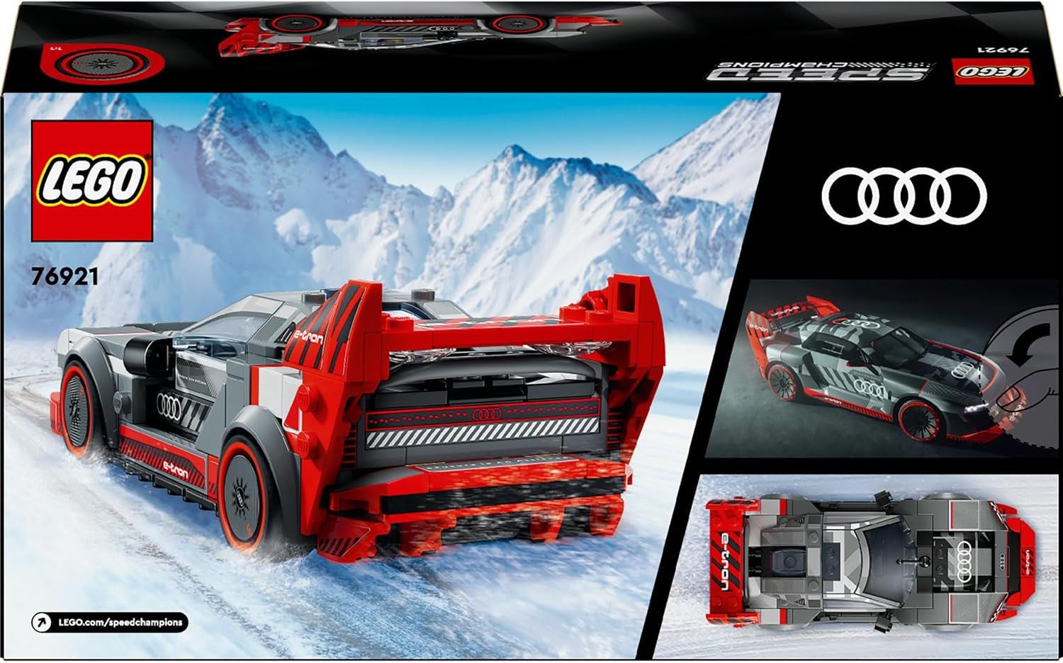 LEGO Speed Champions Audi S1 E-Tron Quattro racerbilsset med billeksaker att bygga, leka och visa, bilmodell för barn, present till 9-åriga pojkar och flickor 76921 Byggset Besuche den LEGO-Store