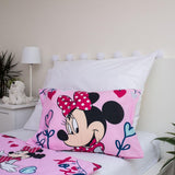 Disneysängkläder, Minnie Mouse Pink Baby, 100 % bomullssängkläder med blixtlås - Kids Naty Shop