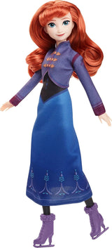 Mattel Disney The Ice Queen Elsa Doll, The Ice Queen Doll, kammat blont hår, möbler, avtagbara skor, Disney presenter, leksaker från 3 år, HLW47 Dolls Naty Shop Anna Eisläuferin look