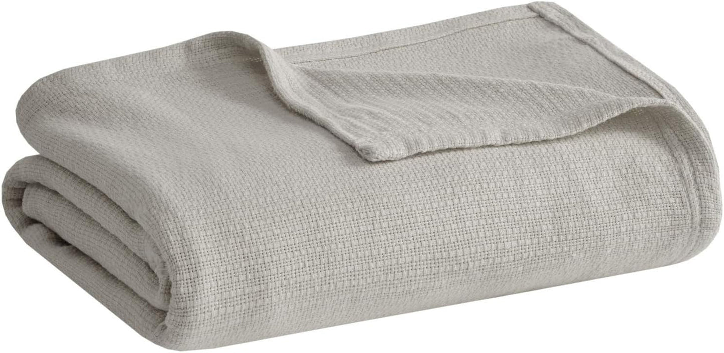 Madison Park Freshspun Wicker Twin Grå bomullsfilt Madison Park sängar och filtar