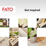 Fato - Naturliga 4-faldiga engångspappersservetter, miljövänliga, 40-pack, storlek 38X38, 2-lagers, 100 % återvunnet papper
