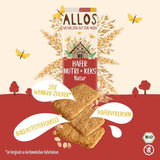 Allos Nutri ekologiska havrekex | Krispiga helhavrekex | Söta med honung 6 x 130g