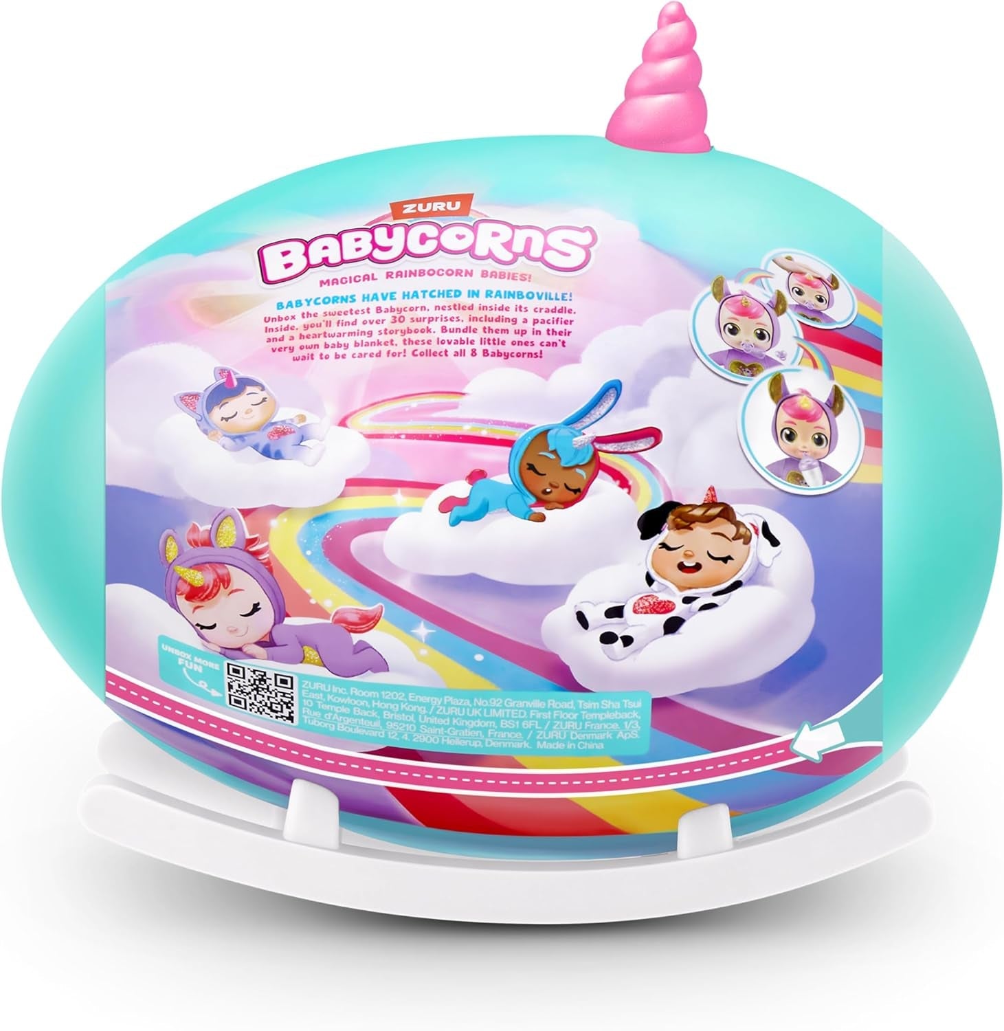 Babycorns Series 1 av ZURU Magical Cat (Mac) docka med tillbehör Unboxing överraskningsleksak för barn, flickor