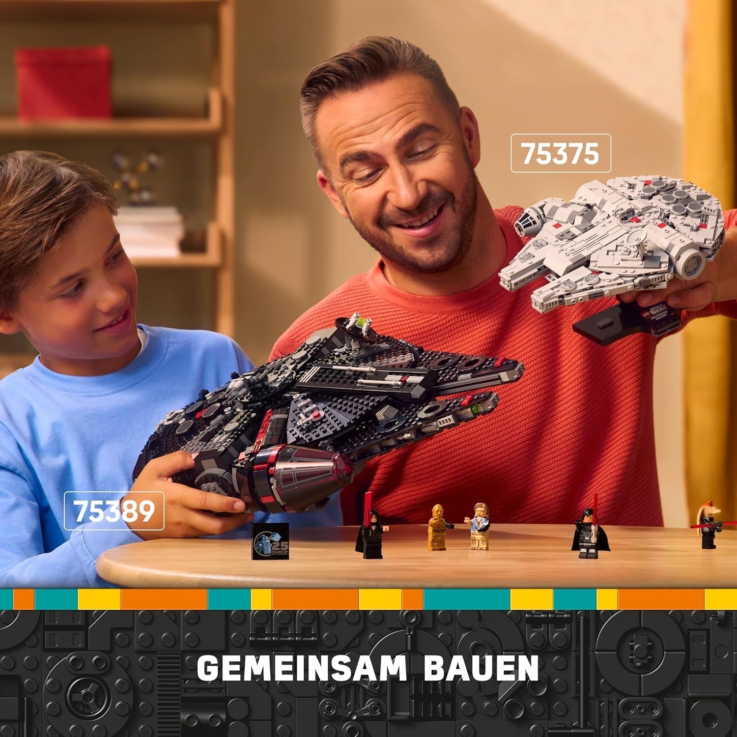 LEGO Star Wars Dark Millennium Falcon, Rymdskeppsset, Byggleksak för barn, Födelsedagspresent för pojkar, tjejer och fans, Äventyrsleksak 75389 Byggset Besuche den LEGO-Store