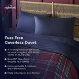 Night Lark påslakan och örngott set, 10,5 tom, enkel, klassisk röd tartan, lyxiga sängkläder, allergivänliga, maskintvättbara täcken och täcken Naty Shop