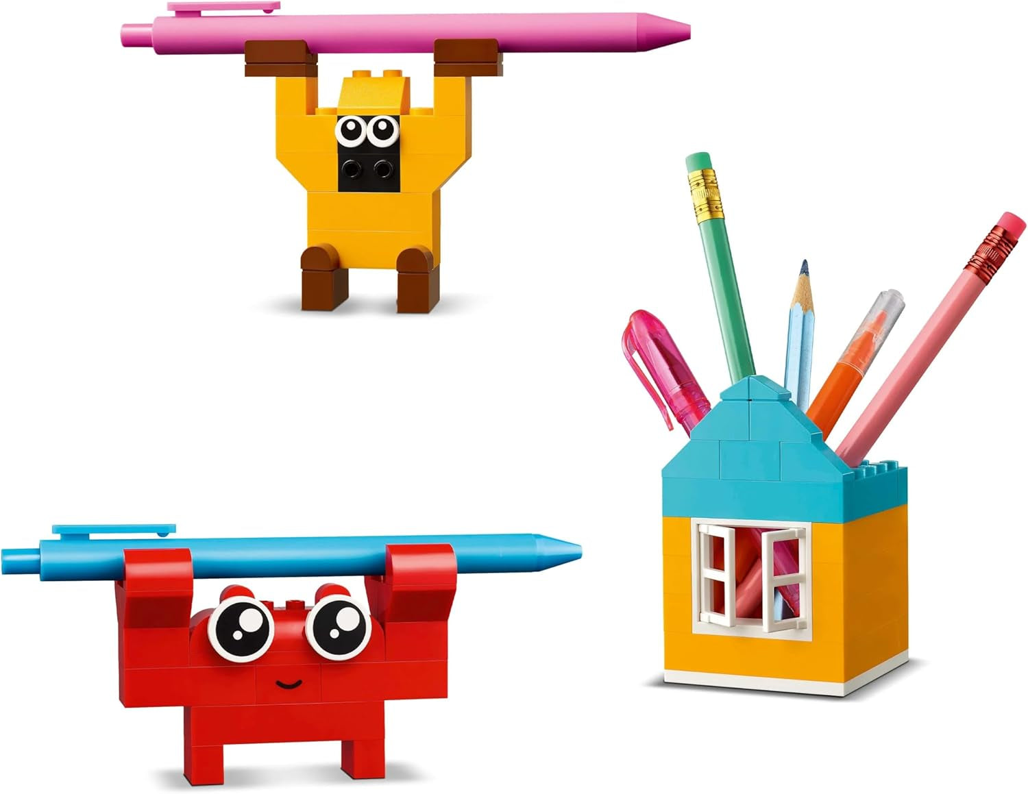 LEGO Classic Creative Fun Box, färgglada byggstenar för fantasifulla rollspel, Byggset för nybörjare, Leksaker för flickor och pojkar från 5 år, Återbyggbara modeller 11042 Byggset Besuche den LEGO-Store